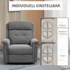 Relax Chair with Standing Aid Incl. Remote Control Footrest Steel Gray