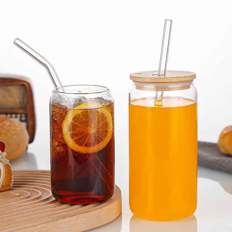 Korean Style Transparent Creative Cola Glass Cup, Juice & Drink Cup - Internet Celebrity Design