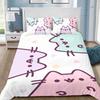 Exquisite cute Print Duvet Cover Set Bedding Set P-Pus-heens Cat Single Double King Size For Kids Boy Girl Bedroom Decor 2/3pcs