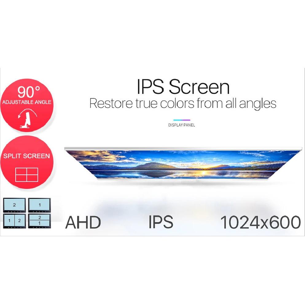 GreenYi AHD Recording DVR 7 Inch Car Monitor with 1920*1080P Vehicle Rear View Camera for Truck Bus Support SD Card