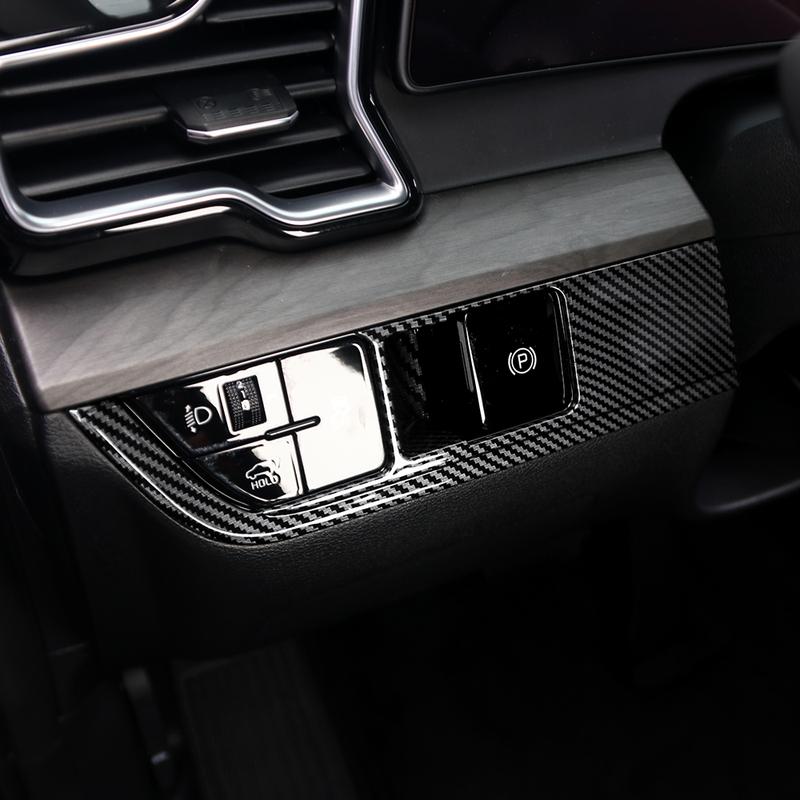 LHD/RHD For Kia Sportage NQ5 -2025 Car Tuning Carbon Fiber Headlight Adjustment Switch Cover Trim Car Accessories