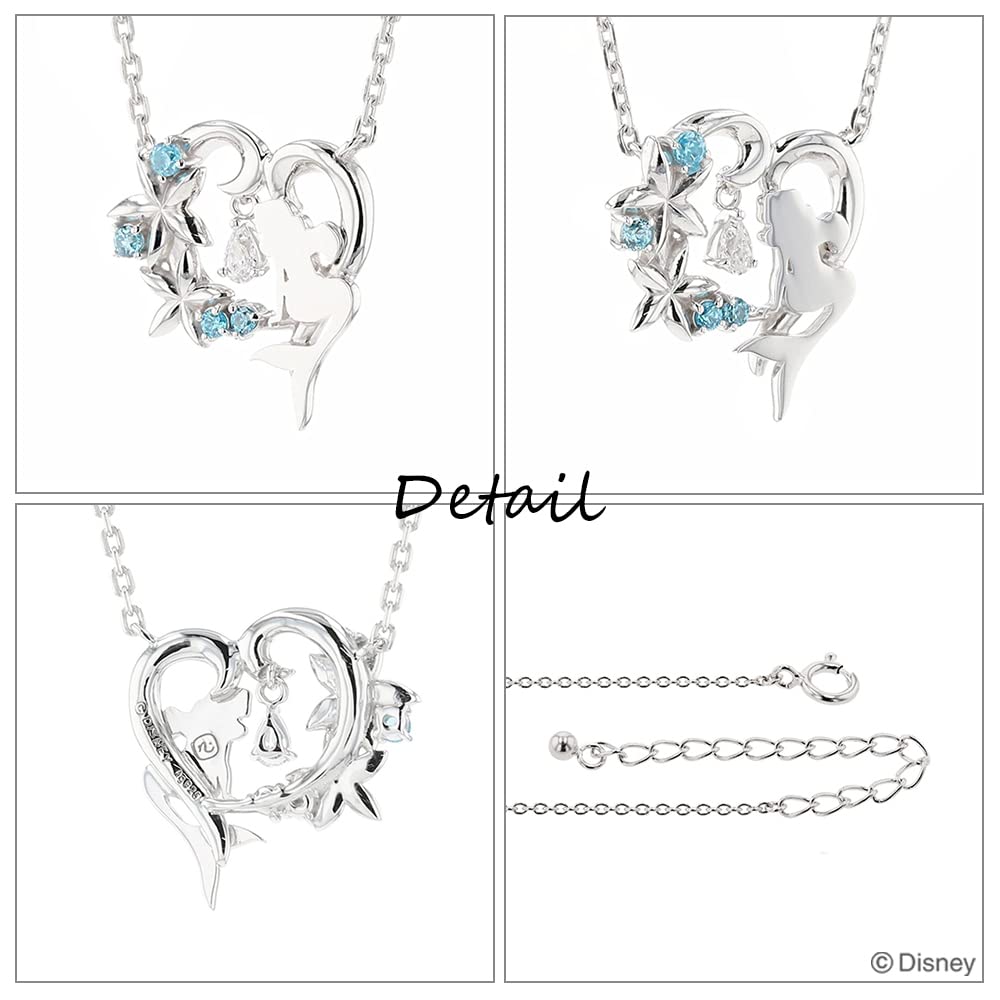Disney Princess Ariel Silver Pendant Necklace with Cubic Zirconia (VPCDS20111)