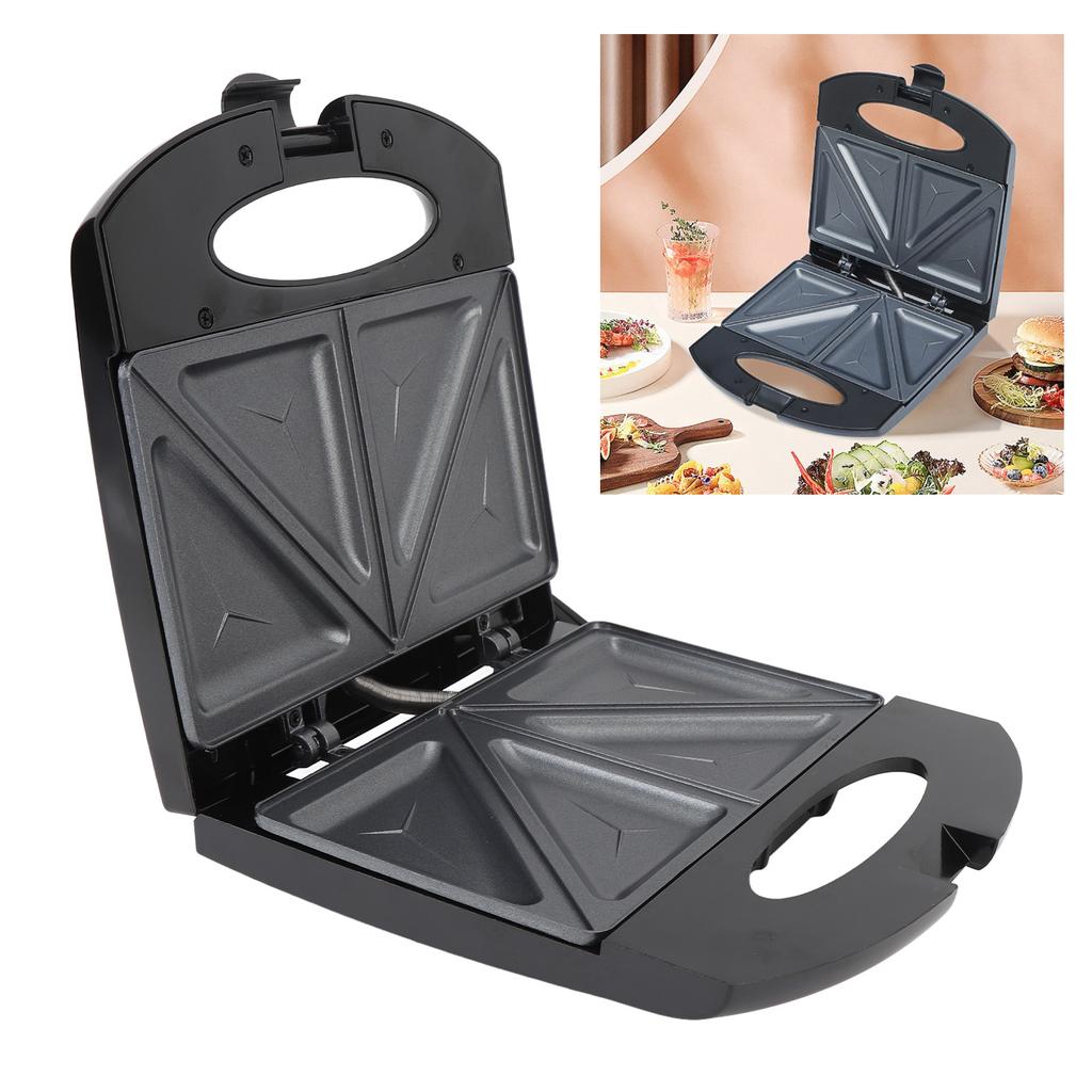 Electric Breakfast Maker with Safe Handle Anti Stick Aluminum Electric   Press for Waffle Snacks