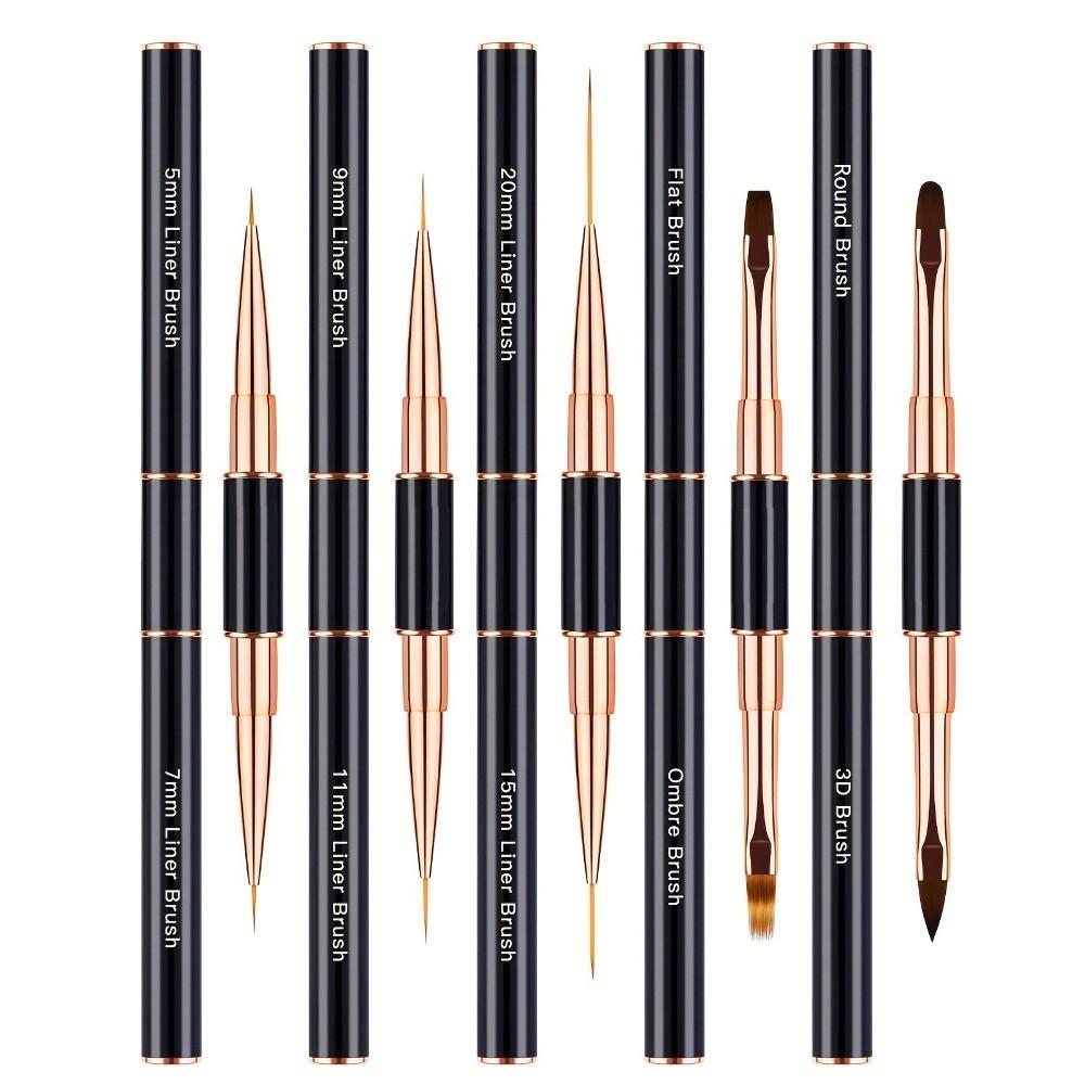 5 Pcs Set Nail Art Brushes Liner Detail Brushes Thin Brushes Nail Drawing Pen Multi-Functional Nail Brushes