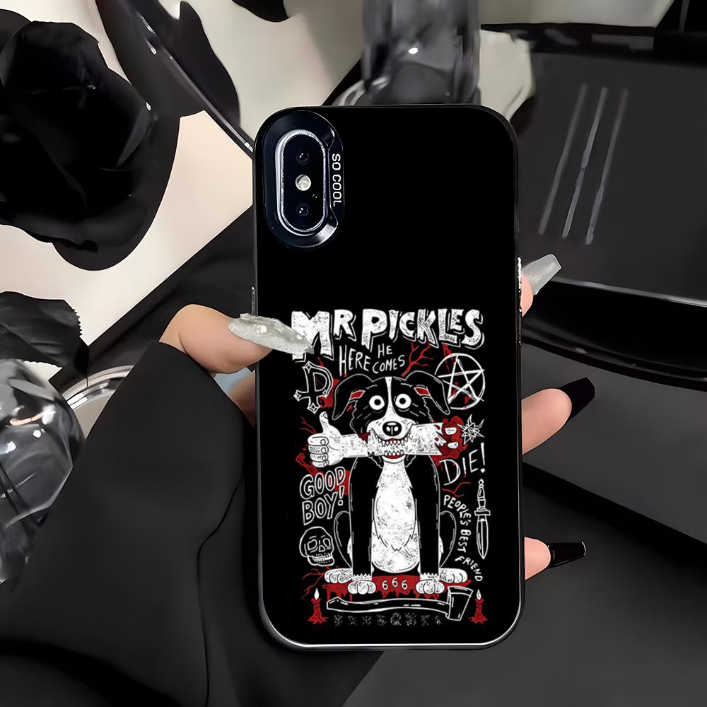 MR Pickles Phone Case For IPhone 17 Air 16 E 15 14 Plus 13 12 11 Pro Max Colored Silver Cover