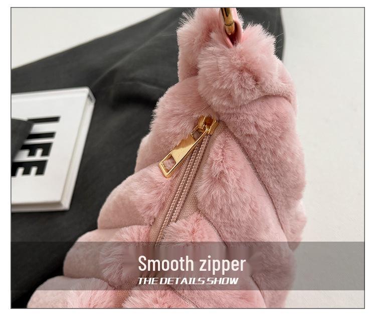 Plush Furry Tote: Trendy Autumn/Winter Versatile Single Shoulder Handbag for Women