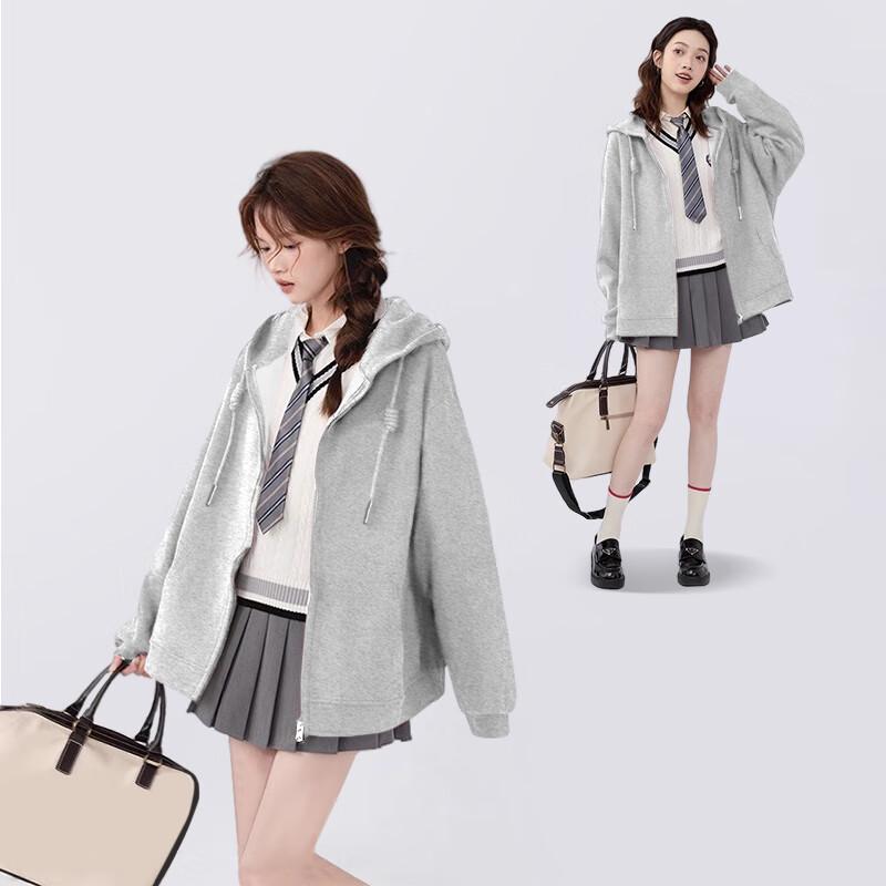 JEANSWEST Women's Zip-Up Hooded Jacket