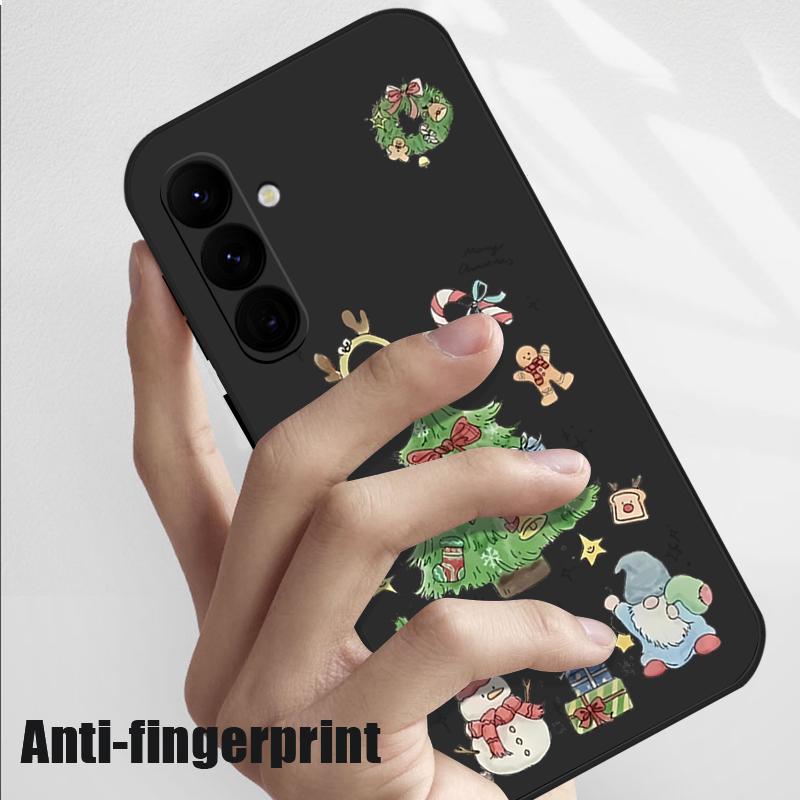 Lanyard Soft TPU Case For Samsung Galaxy A17 A16 A56 A55 A54 A15 A35 A26 A36 5G S25 S24 S23 S22 Ultra S24 FE Christmas Tree Phone Cover