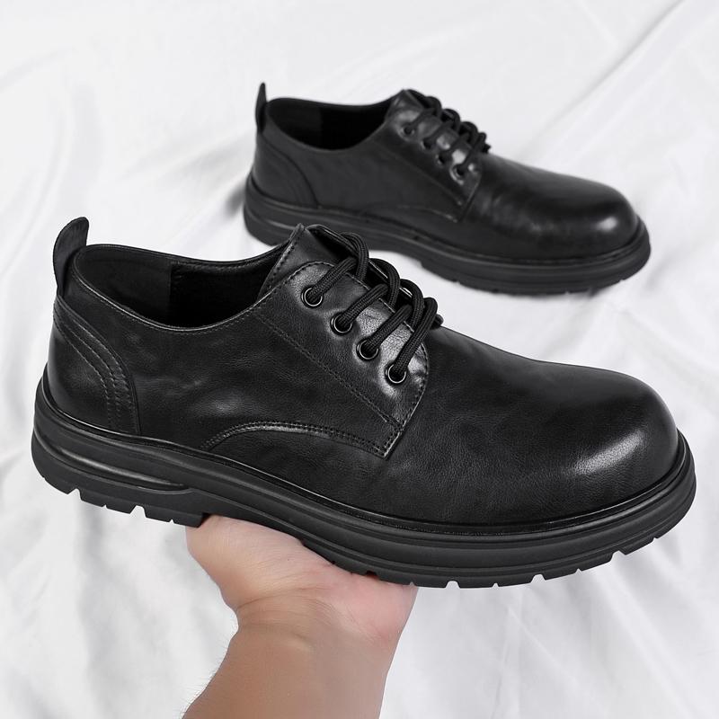 Fashion Genuine Leather Business Casual Leather Shoes Brand Versatile Men's Oxford Shoes Fashionlightweight Outdoor Lace Up Travel Shoes