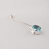 Sky Blue Topaz Gemstone 925 Sterling Silver Handmade Women's Jewelry Partywear Pendant 1.79" PP-69-13