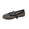 Fashion 2025 Mesh Breathable Rhinestone Fashion Versatile Women's New Fashion Style Belt Flat Soft Soled Mary Jane Shoes Womens Shoes