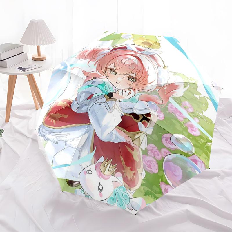 1pc Outdoor Umbrella with Anime Character Design - Automatic Opening/Closing, Portable 3-Fold Design, 8-Rib Iron Frame - Perfect for Fans, Travel