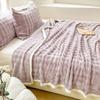 Winter Thickened Double-sided Plush Blanket Bedroom Cover Blanket Premium Rabbit Plush Bedding Nap Blanket Sofa Towel