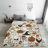 Halloween Pumpkins Spooky Blanket Fleece Print Gothic Ghost Cartoon Multifunction Ultra-Soft Throw Blankets for Bed Couch Quilt