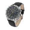 Watch - Caspian - Black Leather - 44 Mm Silver Case - 5 ATM Water Resistance
