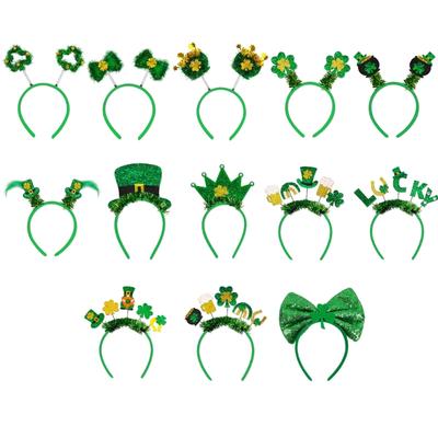 Sequins Saint Patricks Day Headband for Teenagers Festival Performances Hairband