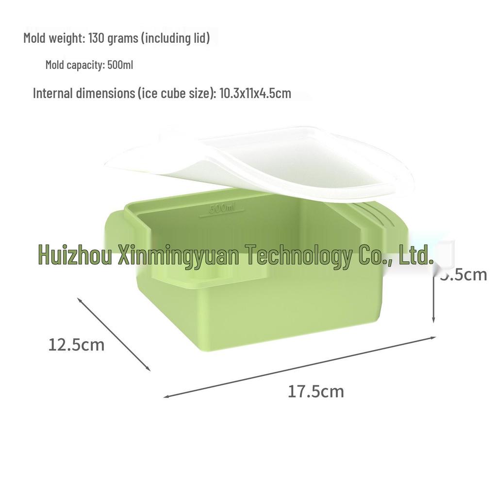 Silicone Ice Cube Tray with Lid - Food Storage & Freshness Preservation Box