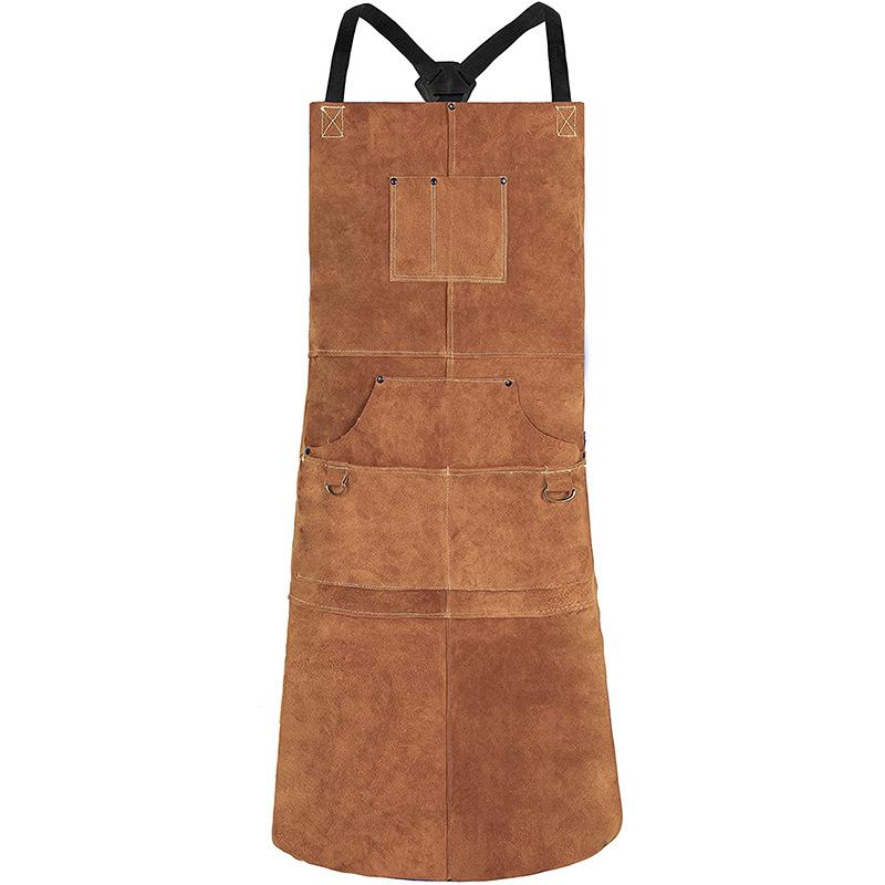 Double-Sided Flame Retardant Fleece Apron with Custom Logo for Welders and Carpenters