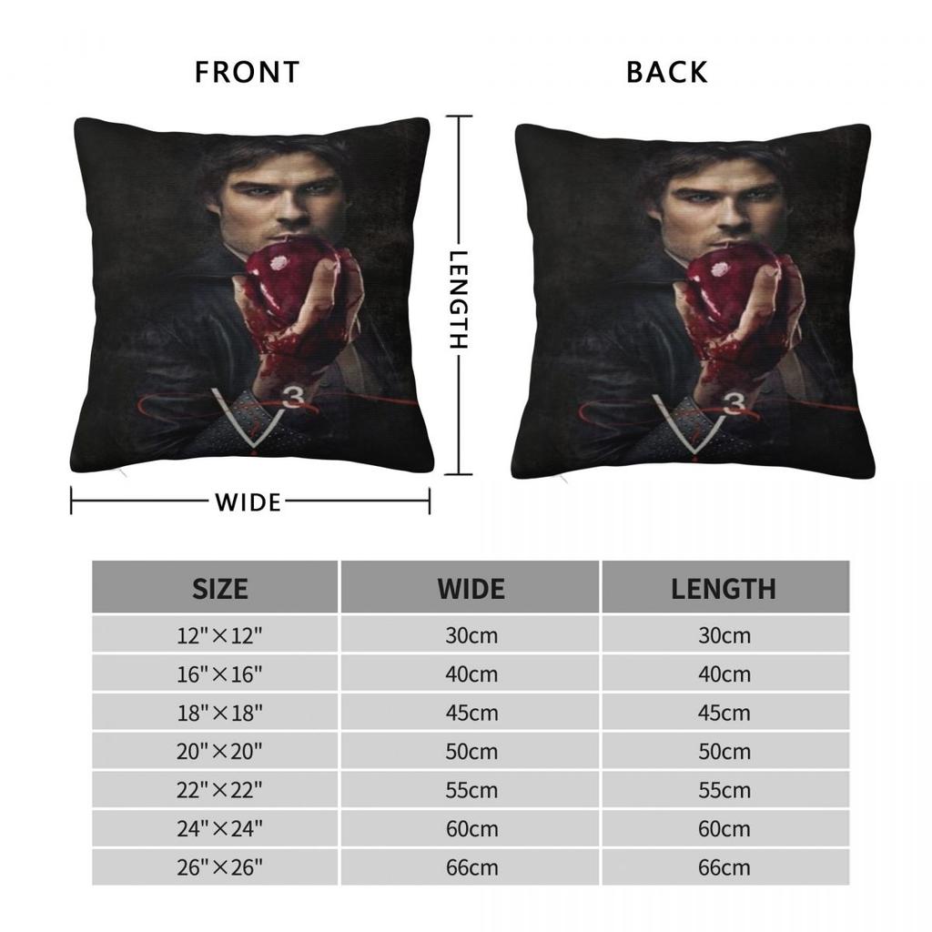 Damon Salvatore Kissenbezug Merchandise Druck Kissenbezug Kissenbezüge Heimdekorationen Quadratisch Mehrere Größen