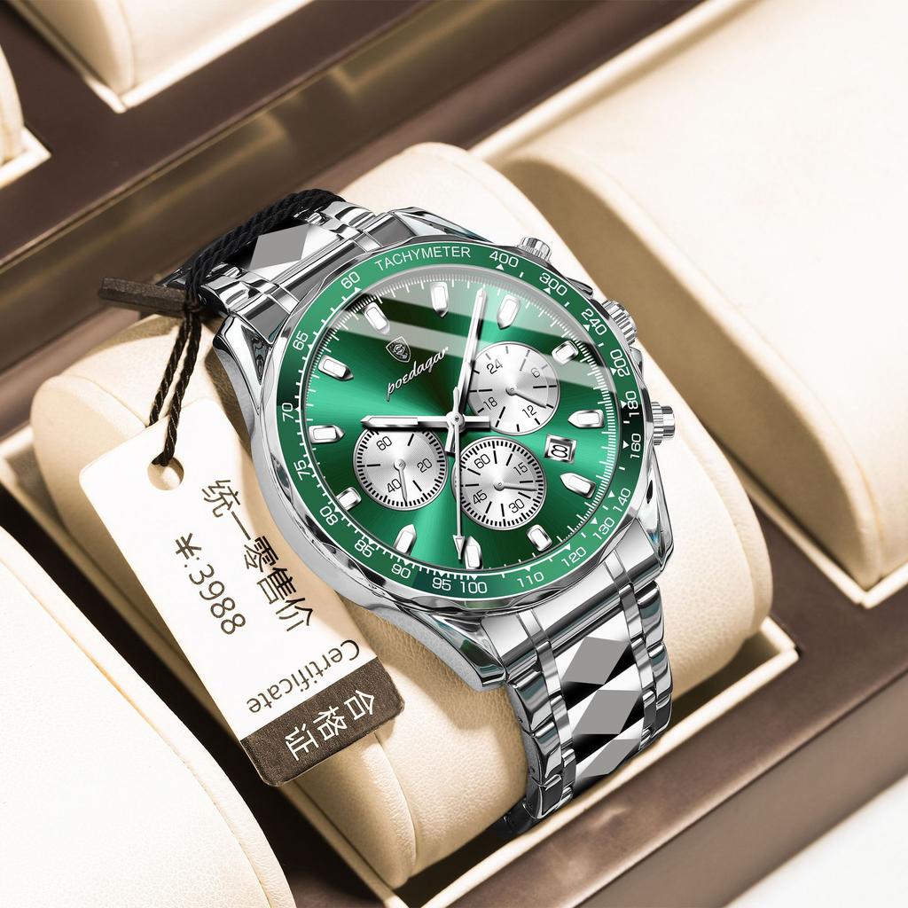 Waterproof Luminous Men'S Watch Multi-Function Quartz Watch