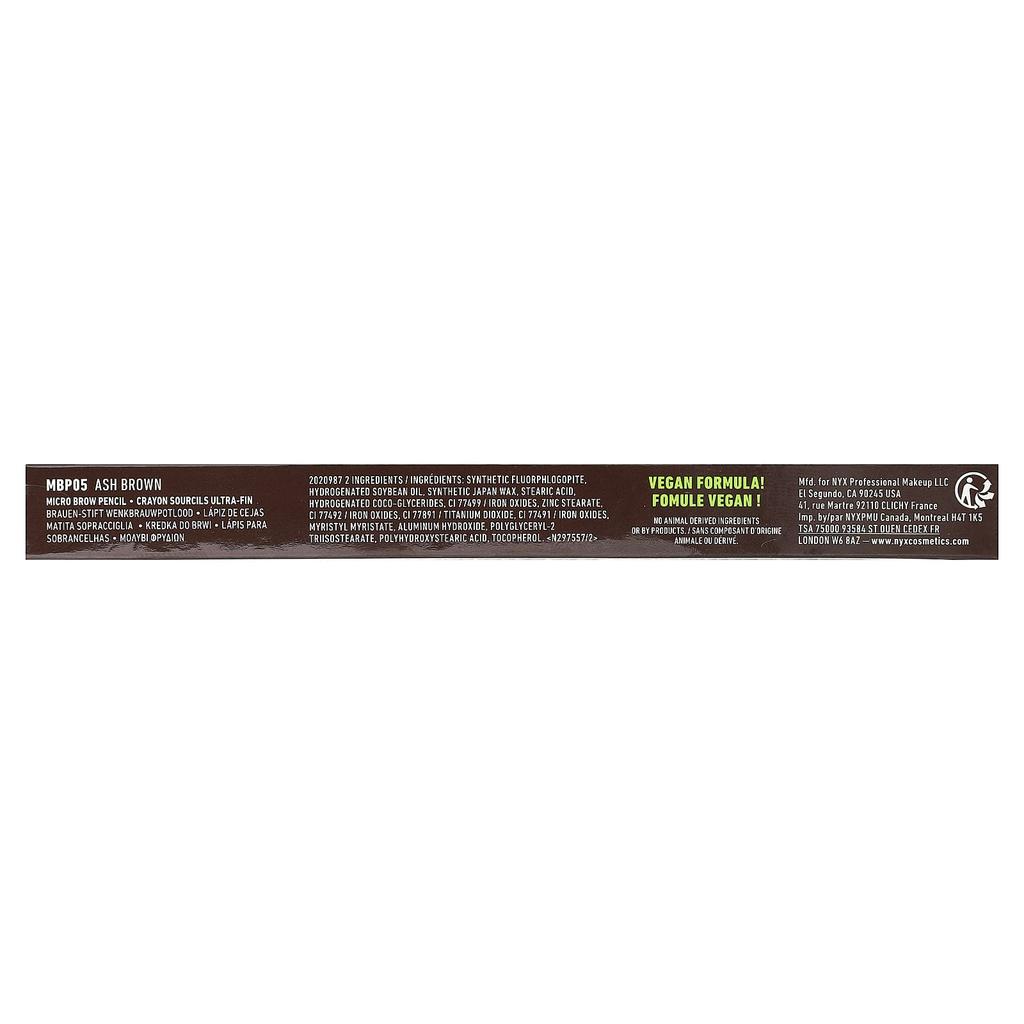 NYX Professional Makeup, Micro Brow Pencil, 05 Ash Brown, 0.09g (0.003oz)