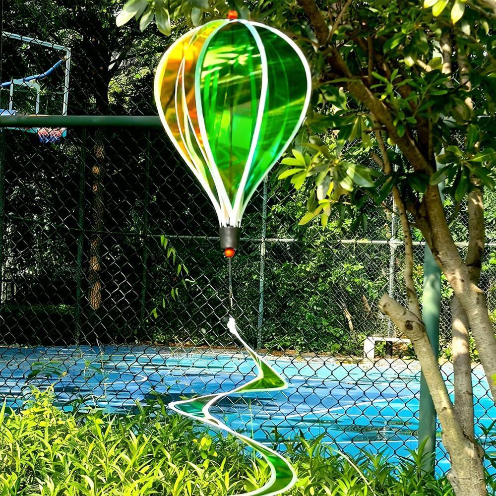 Giant Size Hot Air Balloon Spinners Plastic Material Color-changing Film Rotating Sequins Rainbow Colors Striped Tie Dye