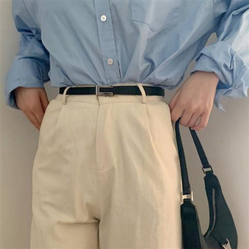 

Трендовый минималистичный женский ремень со стильной серебристой и золотистой пряжкой для платьев и пальто Silver Buckle