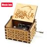 In Stock 58 Styles Anime Music Box Antique Carved Wooden Hand Crank Music Box Figure Christmas Birthday Gift-