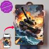 Tank In Combat Personalized D Textured Metal Poster Wall Art Tinplate Sign for Home Decor Room Accessories Article Decoration