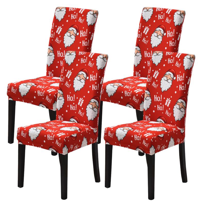 34 Color Christmas Chair Covers Dining Room Stretch Seat Protector Chair Covers for Kitchen Office Hotel Banquet Ceremony Party 2/4/6 Pieces