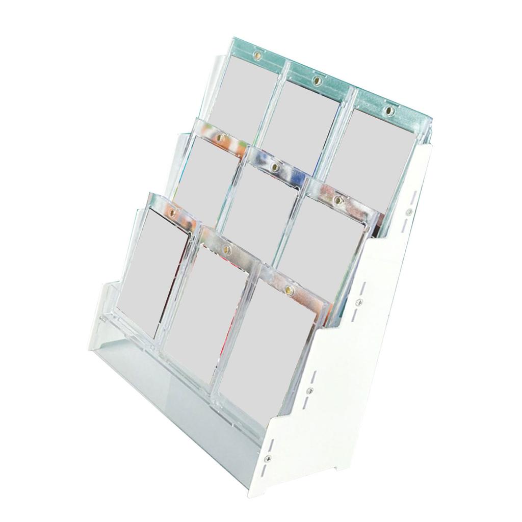Acryl-Sammelkartenständer mit 3 Ebenen, transparenter, abgestufter Kartenhalter für Sammler, platzsparendes Regal für Sport-Erinnerungsstücke