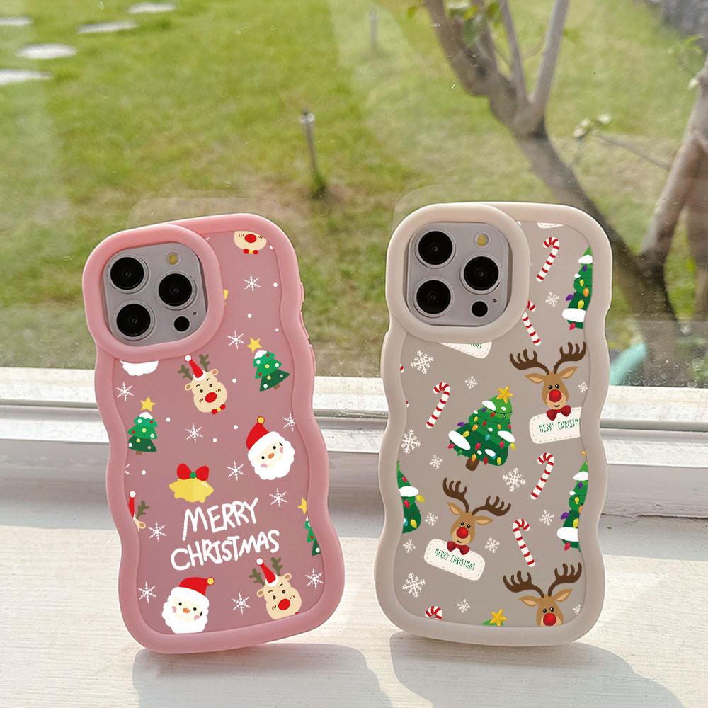 Santa Claus Elk Snowman Christmas Phone Case for Samsung S25 S24 S23 S22 S21 S20 FE Plus Ultra 4G 5G Soft Silicone Back Cover