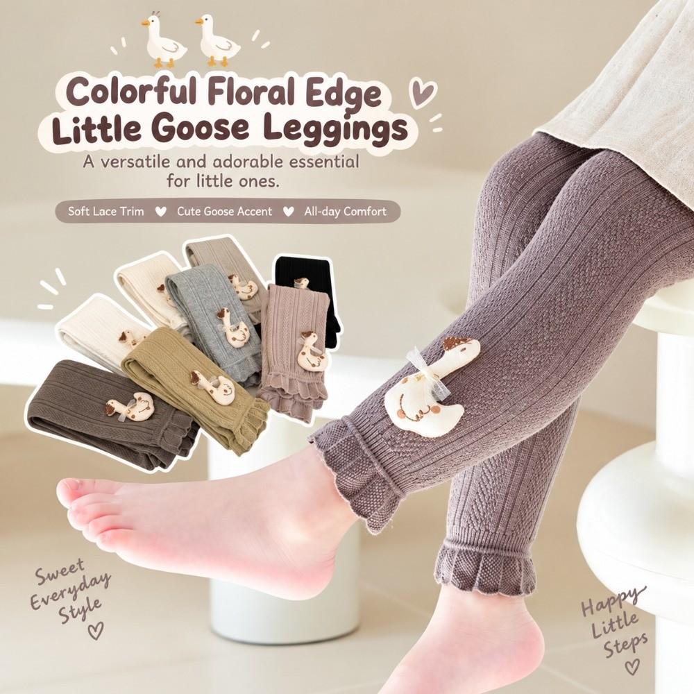 Elastic Waistband Kids Cotton Legging Thin Cotton Lace Trim Tight New Girls Footless Tight Girls