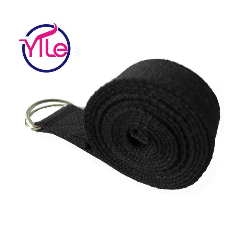 Customized Hot Sell Yoga Stretch Band Cheap Yoga Stretching Strap Belt with D Ring Buckle чёрный