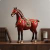 Auspicious Horse Sculpture Blessing Present Chinese Style Ornament Accents Home Decor for