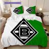 Borussia Muster Bettwäsche Steppdecke Set Bettbezug Kissenbezug Heimdekoration Geburtstagsgeschenk (1 Bettbezug + 2 Kissenbezüge, ohne Füllung)
