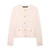 2025 Autumn/Winter New Arrival European & American Style Round Neck Long Sleeve Knit Cardigan
