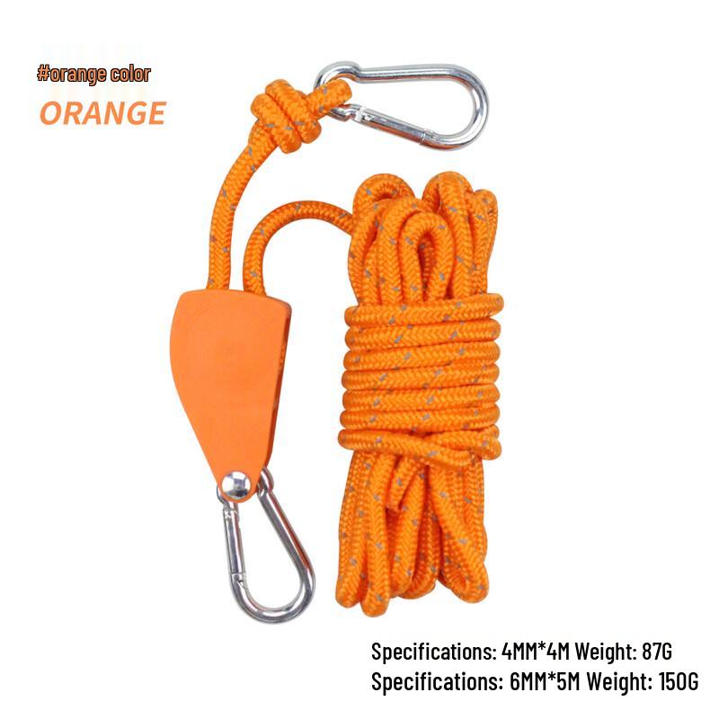 Outdoor Reflective Tent Guyline Adjuster with Pulley