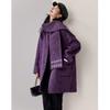 VICTORIA&VERA Women's Wool Scarf-Collar Coat