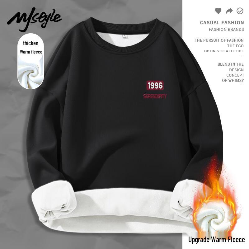 MJ STYLE Women's Plush Fleece Crewneck Sweatshirt