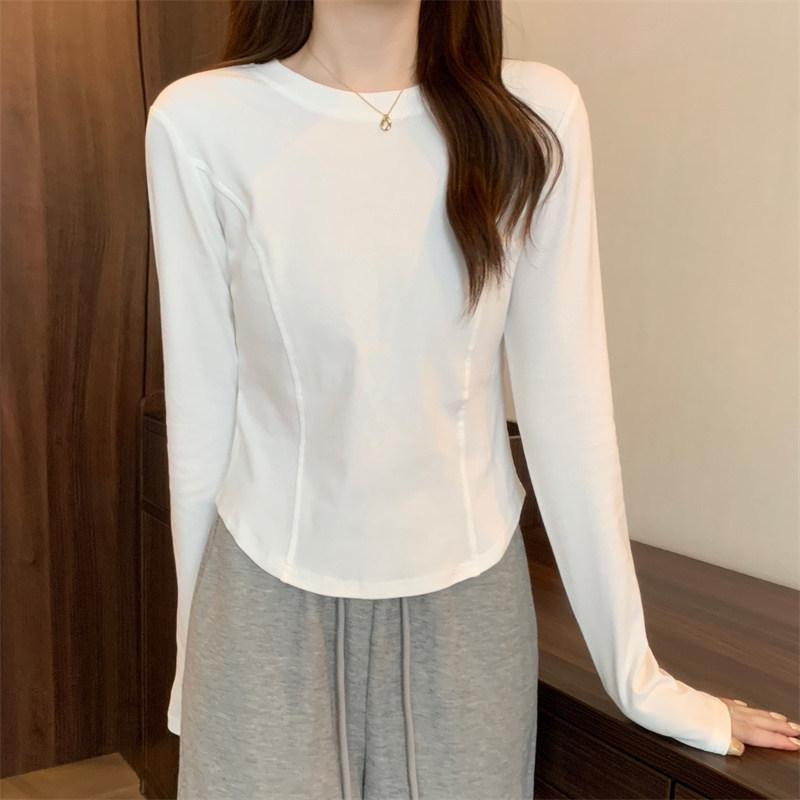 2025 Women's Slim Fit Long-Sleeve Top: Hot Girl Style for Spring/Autumn