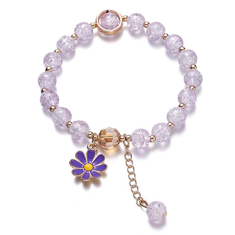 Crystal Daisy Burst Bracelet - Sweet Floral Design, Niche High-End Cross-Border Bestseller