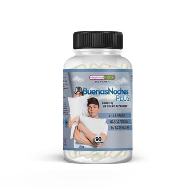 Healthy Fusion Good Night | Sleep Aid, Melatonin + Theanine and Vitamin B6 | Restful Sleep | 90 Caplets