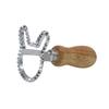 Zinc Alloy Biscuit and Dumpling Edge Embossing Cutter with Wooden Handle