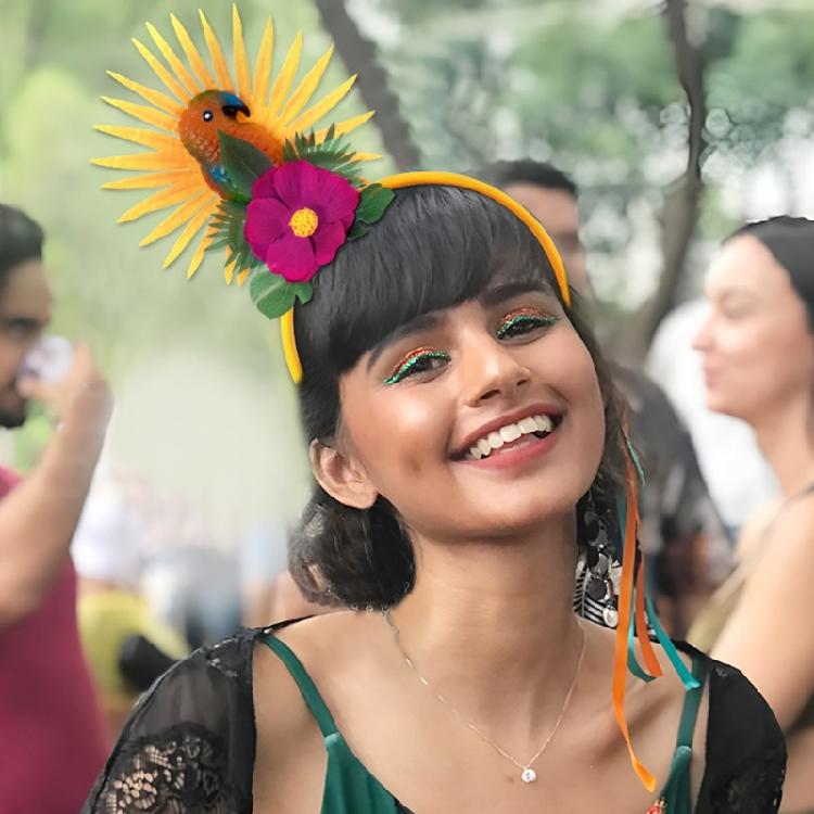 Light weight Electronic Flower Headbands Parrots Festival Celebration Hairband for Special Occasion