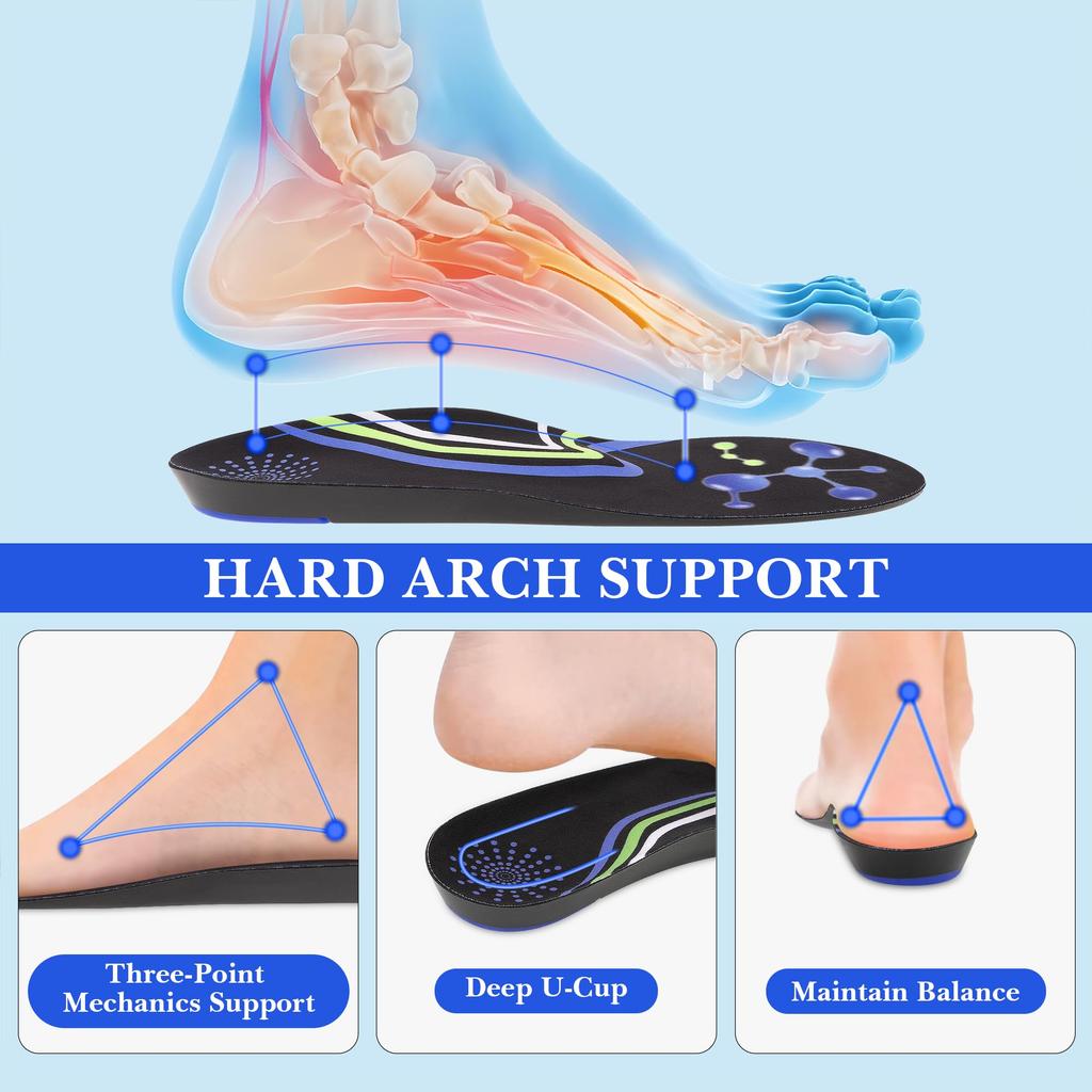 Linkidea Arch Support Shoe 2 Replacement Shoe Inserts with Shock Absorption Cushioning for New Balance 515 577 and 997H V1 Sizes Sizes Insoles, Pairs,