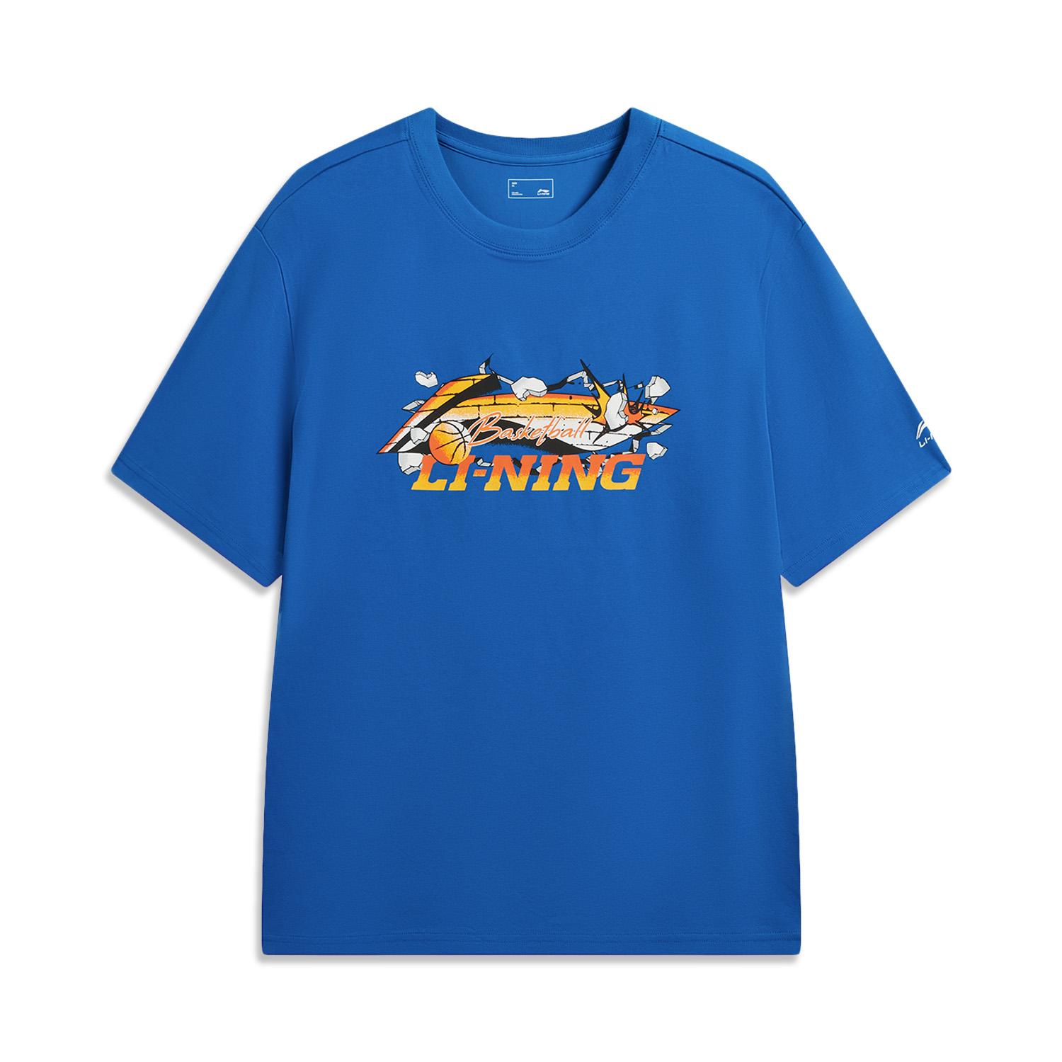 Li-Ning Round Neck Brand Logo Printed Casual T-Shirt Men tops ATSW297-4 S