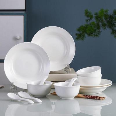 Jingdezhen 16dílná sada čistě bílého keramického nádobí