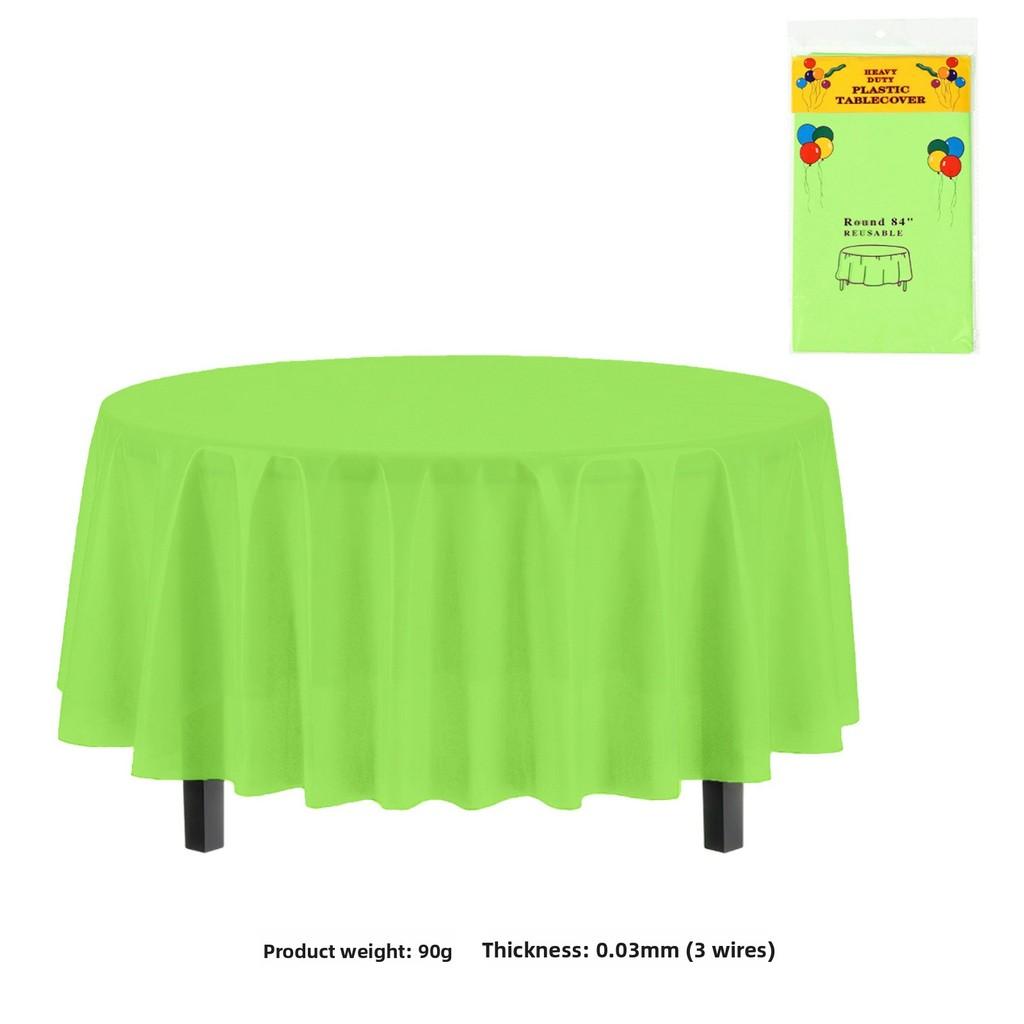 Classic Disposable Round Plastic Disposable Tablecloth With Waterproof Finish For Party Events And Hotel Use