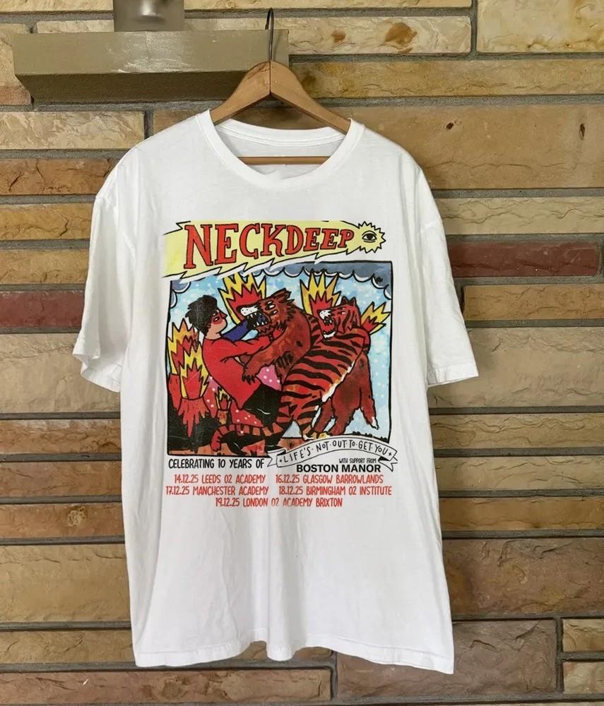 Neck Deep Band Tour 2025 T-Shirt Tee Short Sleeve Unisex S to 5XL MI829 Unisex T-Shirt XXL